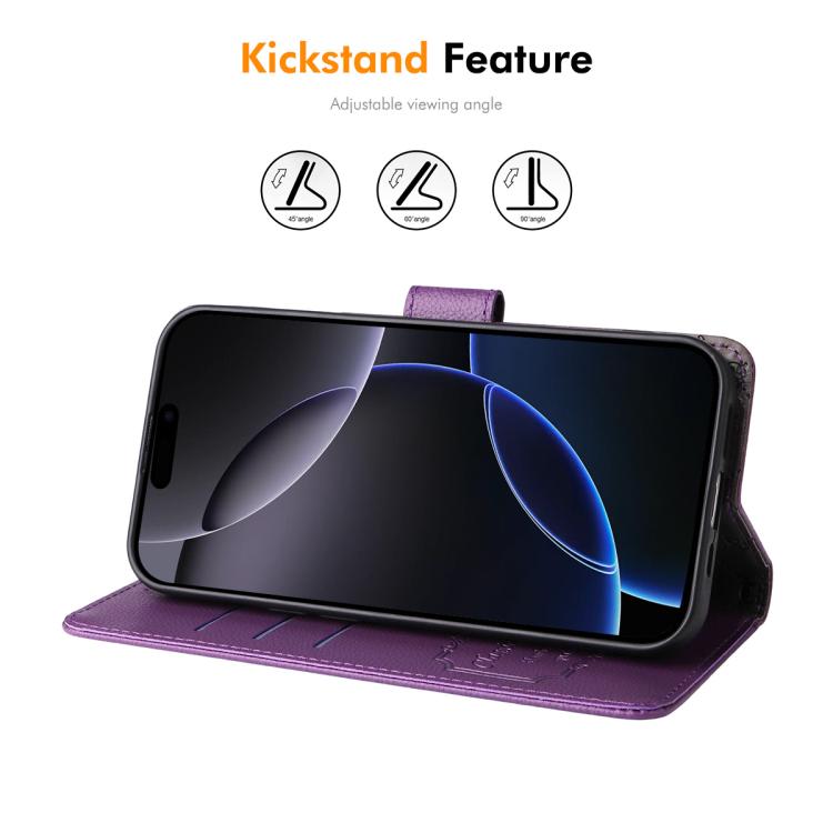 For iPhone 16 Pro Max ENKAY RFID Blocking Wallet Kickstand Litchi Texture Leather Phone Case