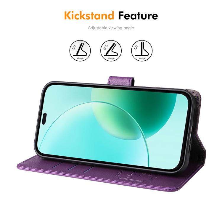 For Honor 400 Lite ENKAY RFID Blocking Wallet Kickstand Litchi Texture Leather Phone Case