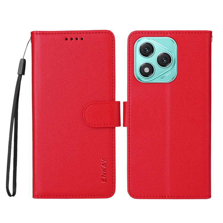 For Honor 400 Lite ENKAY RFID Blocking Wallet Kickstand Litchi Texture Leather Phone Case