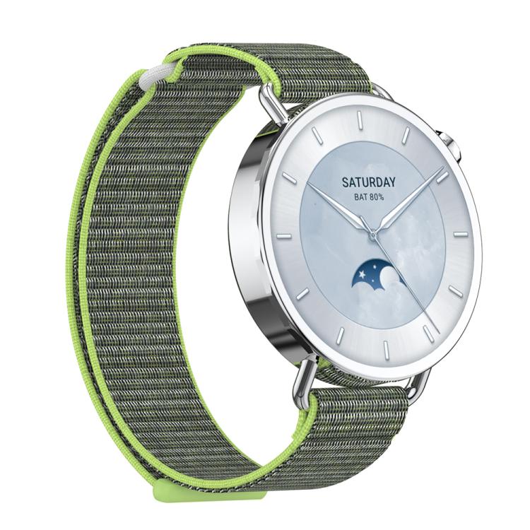 For Xiaomi Watch S4 41mm Quick Release Two Section Braided Nylon Loop Watch Band