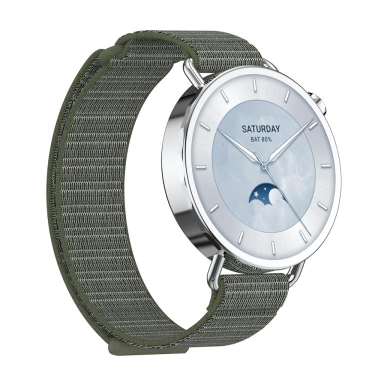 For Xiaomi Watch S4 41mm Quick Release Two Section Braided Nylon Loop Watch Band