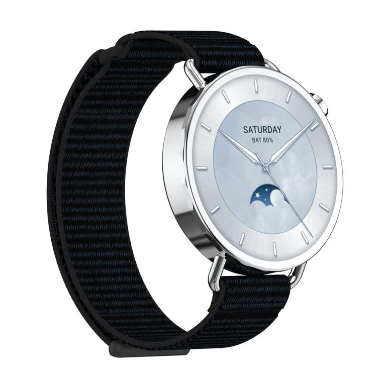 For Xiaomi Watch S4 41mm Quick Release Two Section Braided Nylon Loop Watch Band