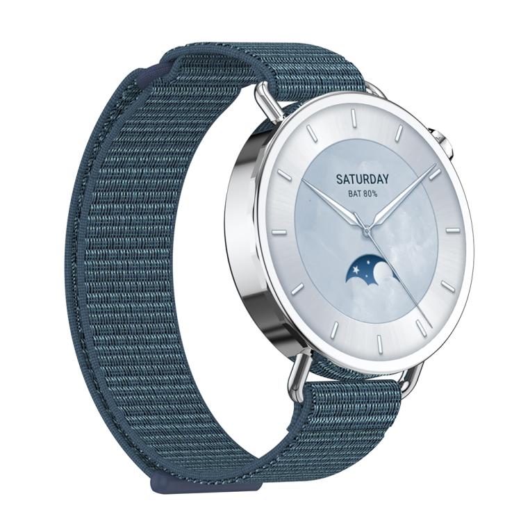 For Xiaomi Watch S4 41mm Quick Release Two Section Braided Nylon Loop Watch Band