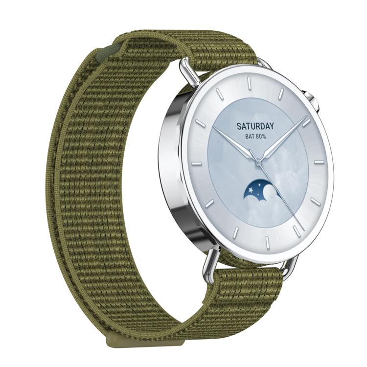 For Xiaomi Watch S4 41mm Quick Release Two Section Braided Nylon Loop Watch Band