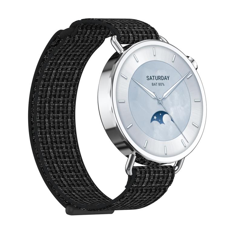For Xiaomi Watch S4 41mm Quick Release Two Section Braided Nylon Loop Watch Band