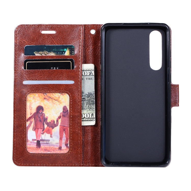 Crazy Horse Texture Horizontal Flip Leather Case with Holder & Card Slots & Wallet & Photo Frame for huawei p30