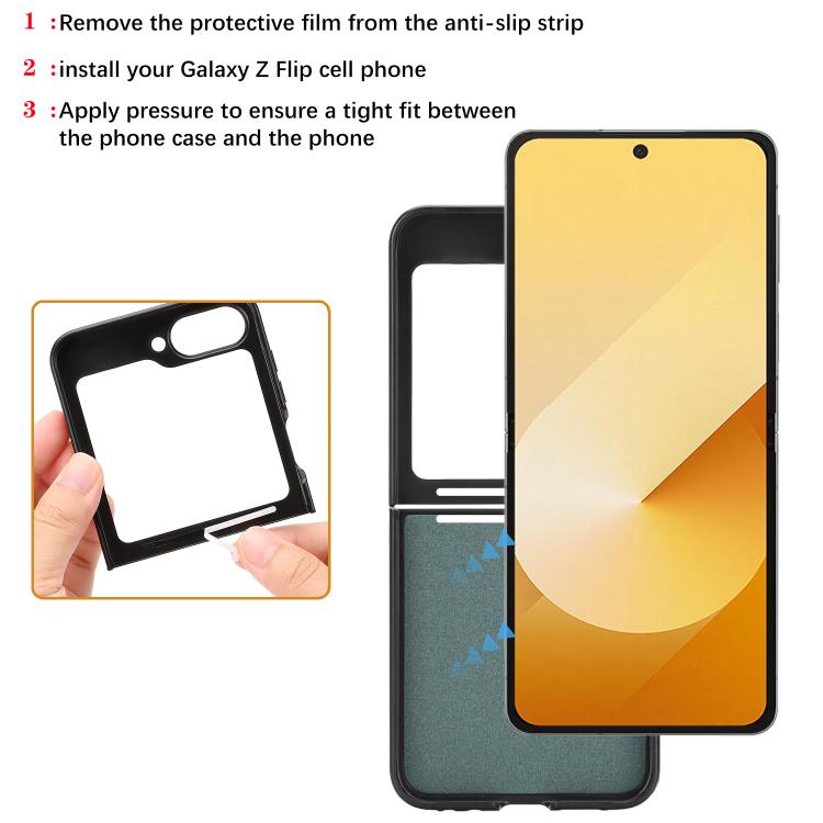 For Samsung Galaxy Z Flip7 FE / Flip6 Kalebol Slim MagSafe Ring Magnetic Card Bag Side Sticker Leather Phone Case