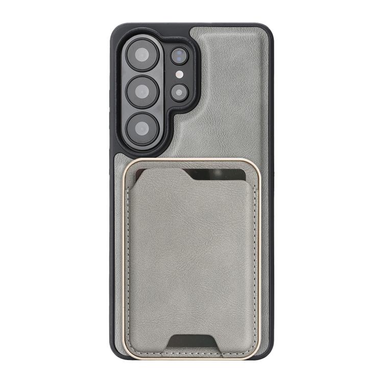 For Samsung Galaxy S26 Ultra 5G Kalebol Slim MagSafe Ring Magnetic Card Bag Side Sticker Leather Phone Case
