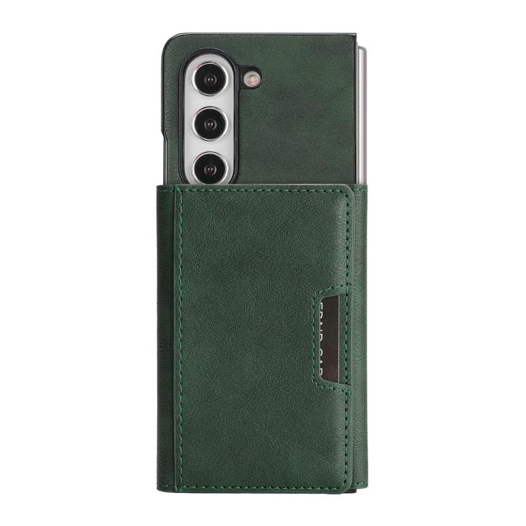 For Samsung Galaxy Z Fold7 5G Kalebol Strong Magnetic MagSafe Tri-Fold Wallet Side Sticker Leather Phone Case