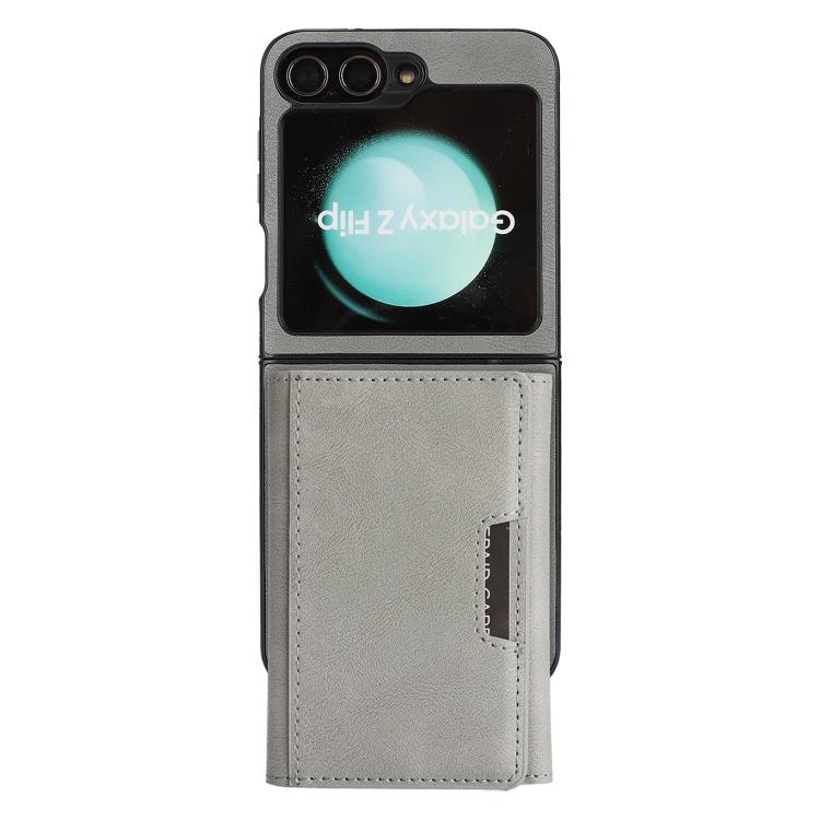 For Samsung Galaxy Z Flip7 FE / Flip6 Kalebol Strong Magnetic MagSafe Tri-Fold Wallet Side Sticker Leather Phone Case