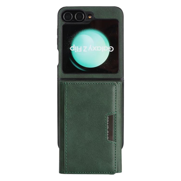 For Samsung Galaxy Z Flip7 FE / Flip6 Kalebol Strong Magnetic MagSafe Tri-Fold Wallet Side Sticker Leather Phone Case