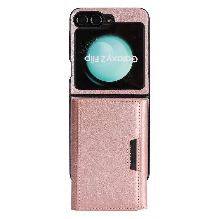 For Samsung Galaxy Z Flip7 FE / Flip6 Kalebol Strong Magnetic MagSafe Tri-Fold Wallet Side Sticker Leather Phone Case