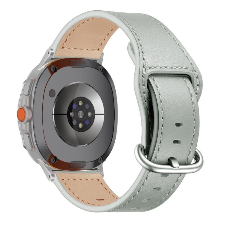 For Samsung Galaxy Watch8 / Watch8 Classic Classic Buckle Genuine Leather Watch Band