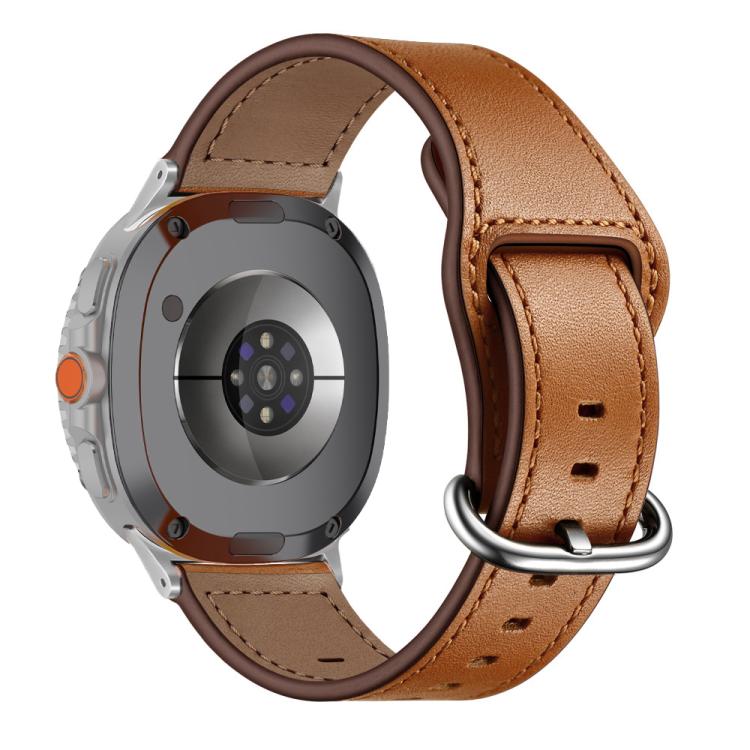 For Samsung Galaxy Watch8 / Watch8 Classic Classic Buckle Genuine Leather Watch Band