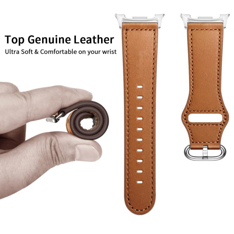 For Samsung Galaxy Watch8 / Watch8 Classic Classic Buckle Genuine Leather Watch Band