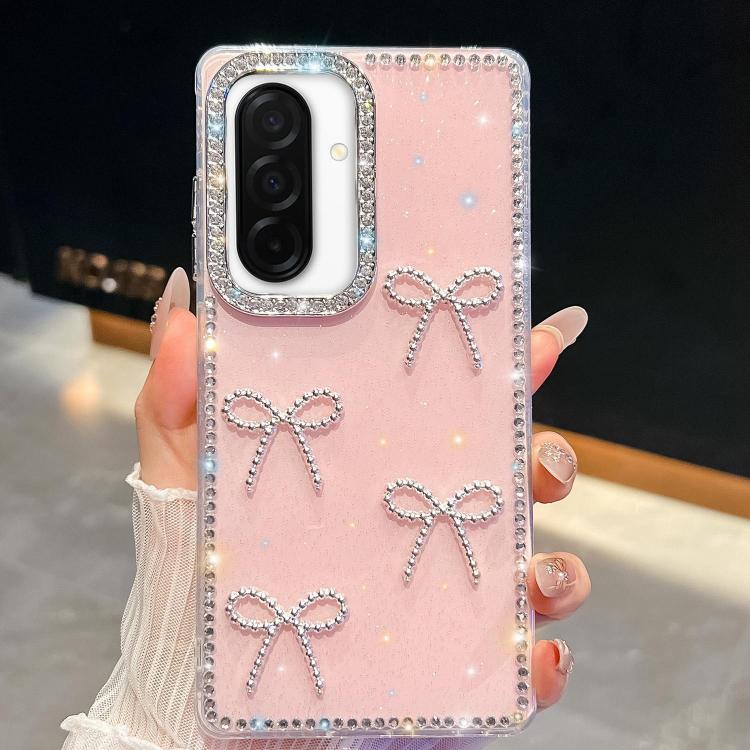 For Samsung Galaxy A26 5G Diamond Glitter Bow-knot Four-Corner Shockproof Phone Case