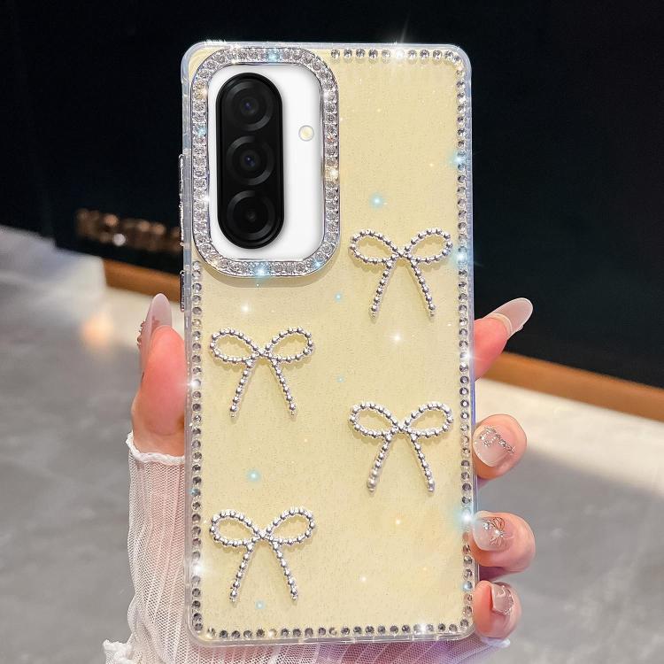 For Samsung Galaxy A26 5G Diamond Glitter Bow-knot Four-Corner Shockproof Phone Case