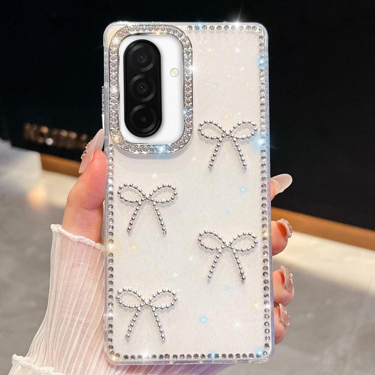 For Samsung Galaxy A26 5G Diamond Glitter Bow-knot Four-Corner Shockproof Phone Case