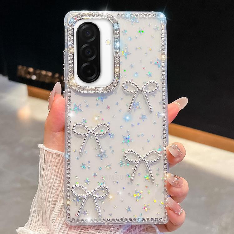 For Samsung Galaxy A26 5G Diamond Glitter Bow-knot Four-Corner Shockproof Phone Case