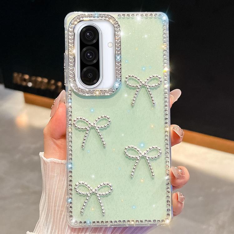 For Samsung Galaxy A36 5G Diamond Glitter Bow-knot Four-Corner Shockproof Phone Case