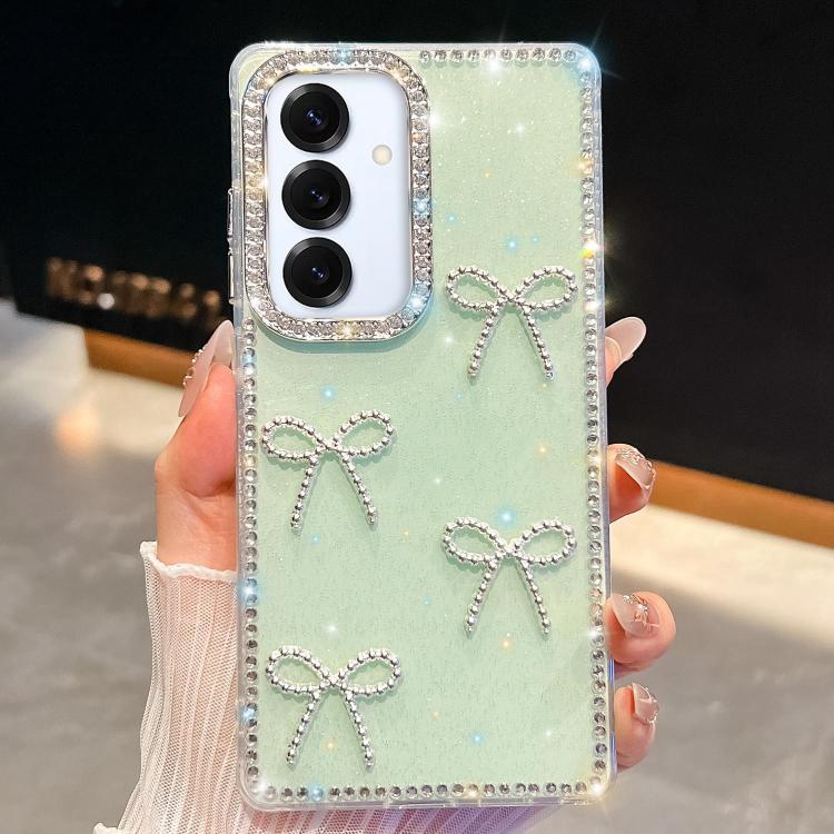 For Samsung Galaxy A16 5G Diamond Glitter Bow-knot Four-Corner Shockproof Phone Case