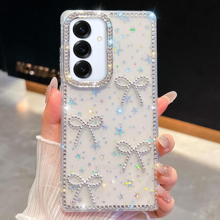 For Samsung Galaxy A16 5G Diamond Glitter Bow-knot Four-Corner Shockproof Phone Case
