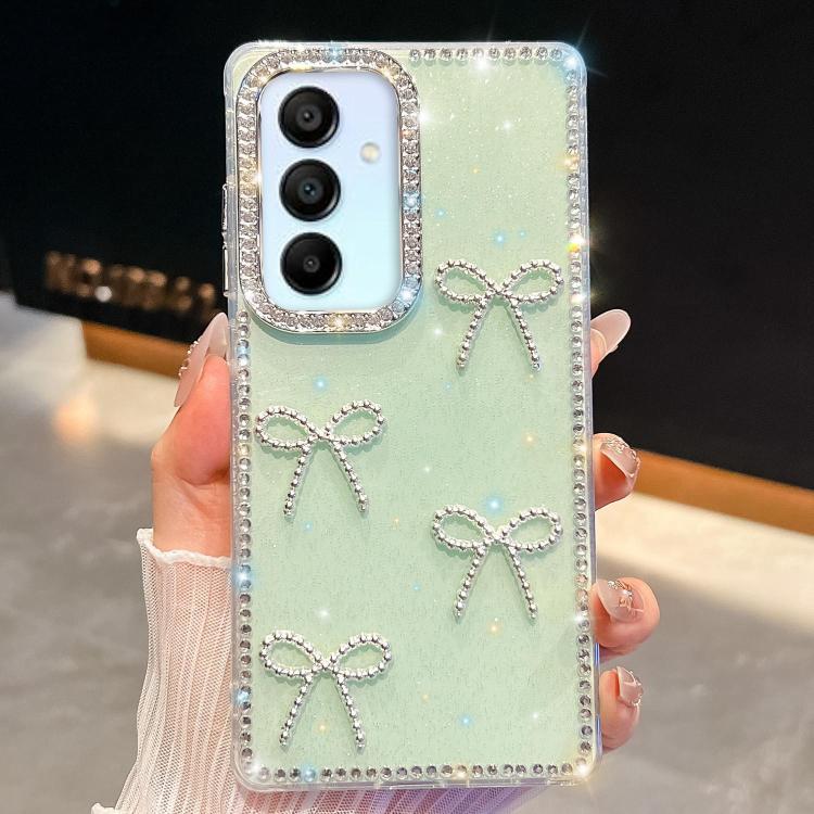 For Samsung Galaxy A15 5G Diamond Glitter Bow-knot Four-Corner Shockproof Phone Case