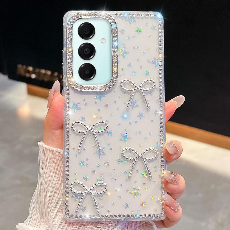 For Samsung Galaxy A17 5G Diamond Glitter Bow-knot Four-Corner Shockproof Phone Case