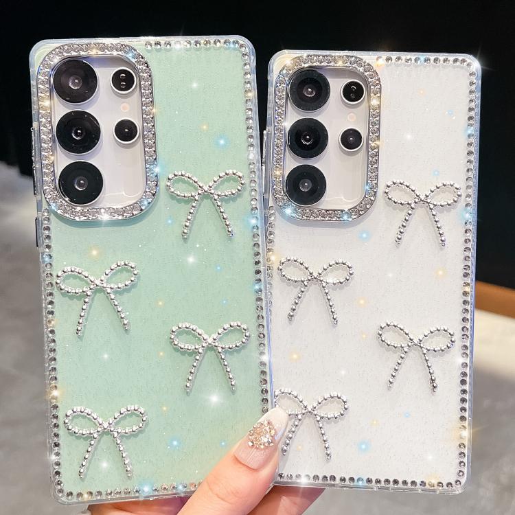 For Samsung Galaxy A07 5G Diamond Glitter Bow-knot Four-Corner Shockproof Phone Case