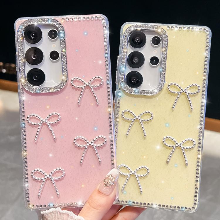 For Samsung Galaxy A16 5G Diamond Glitter Bow-knot Four-Corner Shockproof Phone Case