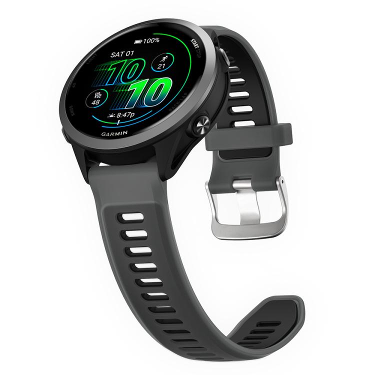 20mm Silver Steel Buckle Translucent Color Silicone Watch Band