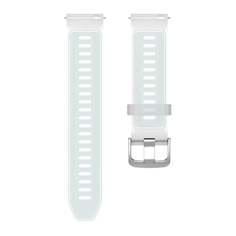 20mm Silver Steel Buckle Translucent Color Silicone Watch Band