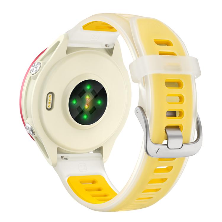 20mm Silver Steel Buckle Translucent Color Silicone Watch Band