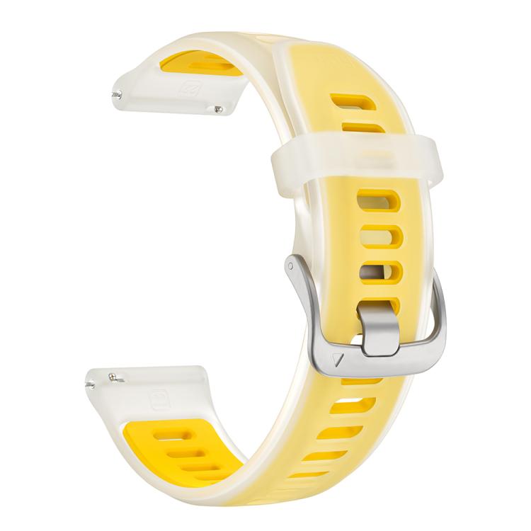 20mm Silver Steel Buckle Translucent Color Silicone Watch Band