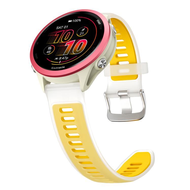 20mm Silver Steel Buckle Translucent Color Silicone Watch Band