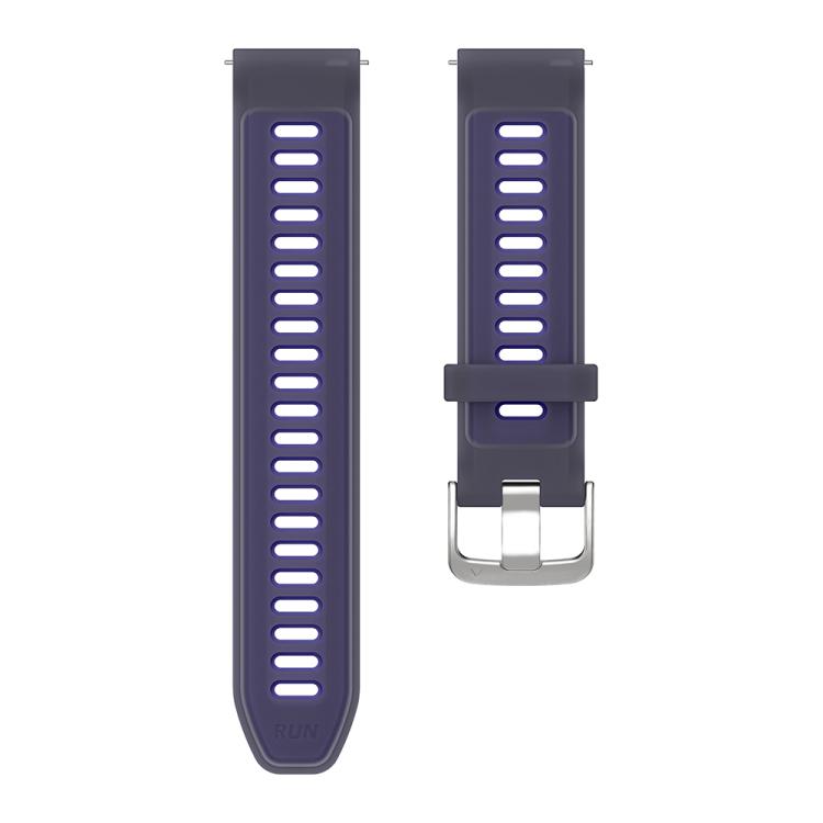 20mm Silver Steel Buckle Translucent Color Silicone Watch Band