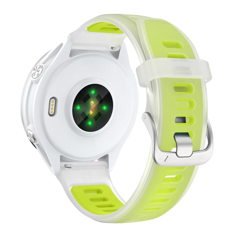 20mm Silver Steel Buckle Translucent Color Silicone Watch Band
