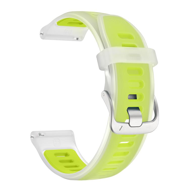 20mm Silver Steel Buckle Translucent Color Silicone Watch Band
