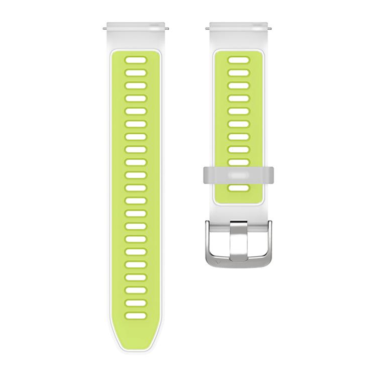 20mm Silver Steel Buckle Translucent Color Silicone Watch Band