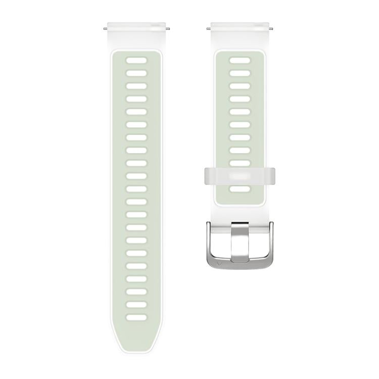 20mm Silver Steel Buckle Translucent Color Silicone Watch Band