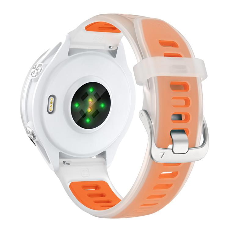20mm Silver Steel Buckle Translucent Color Silicone Watch Band