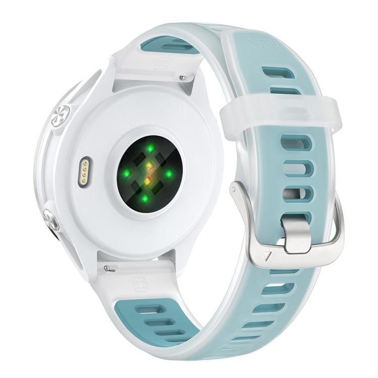 22mm Silver Steel Buckle Translucent Color Silicone Watch Band