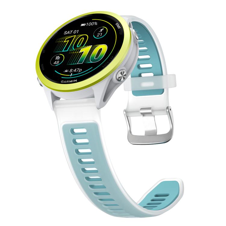 22mm Silver Steel Buckle Translucent Color Silicone Watch Band