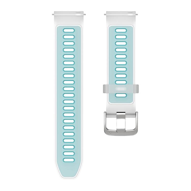 22mm Silver Steel Buckle Translucent Color Silicone Watch Band