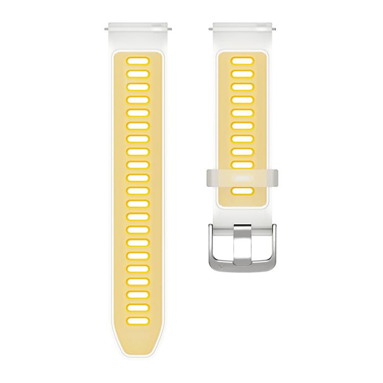 22mm Silver Steel Buckle Translucent Color Silicone Watch Band