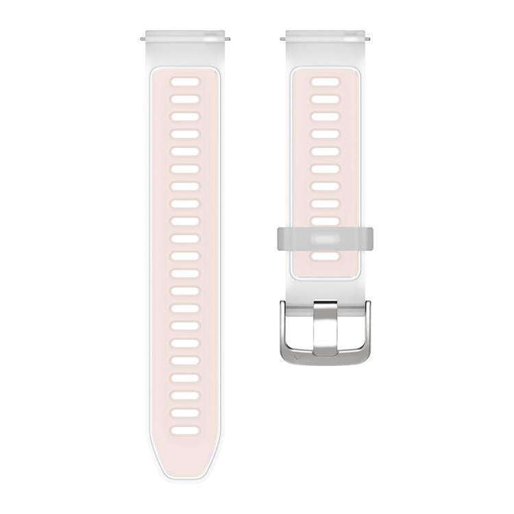 22mm Silver Steel Buckle Translucent Color Silicone Watch Band
