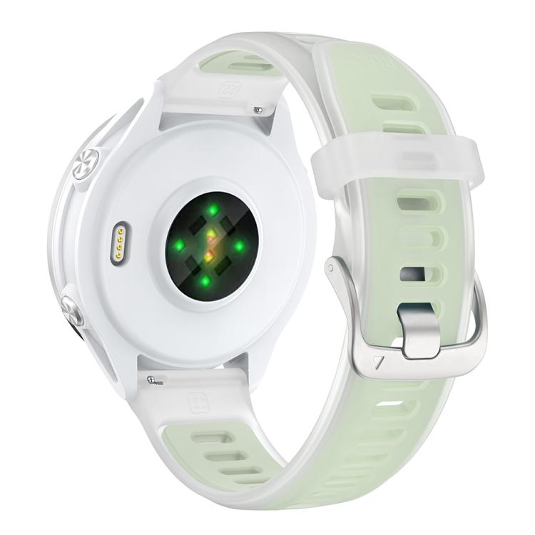 22mm Silver Steel Buckle Translucent Color Silicone Watch Band