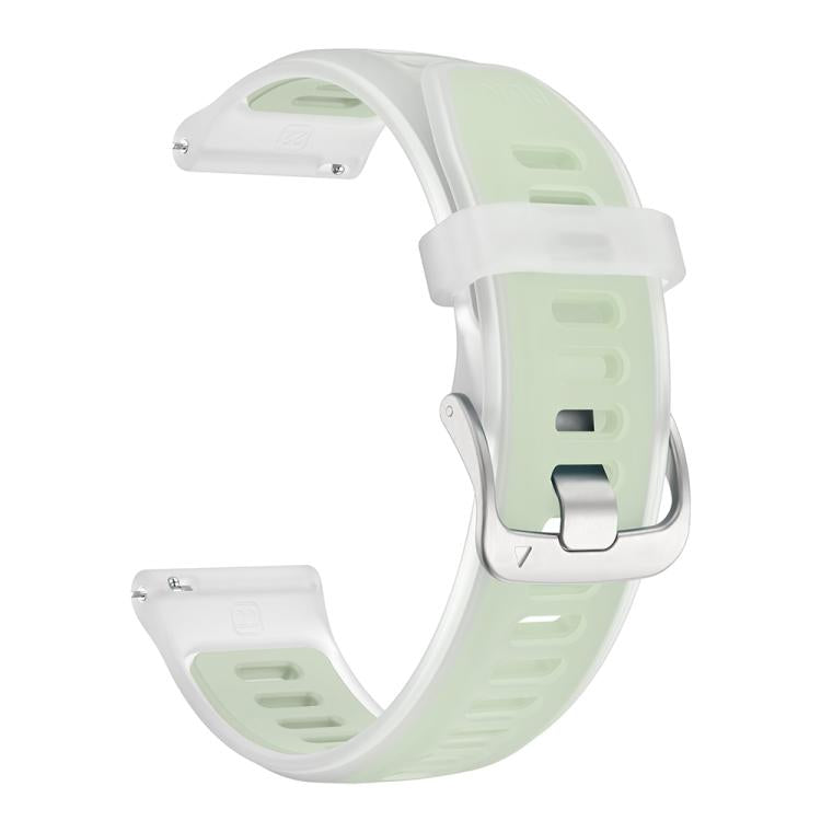 22mm Silver Steel Buckle Translucent Color Silicone Watch Band