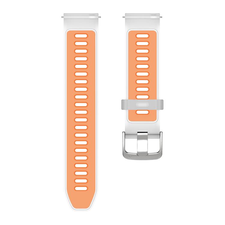 22mm Silver Steel Buckle Translucent Color Silicone Watch Band