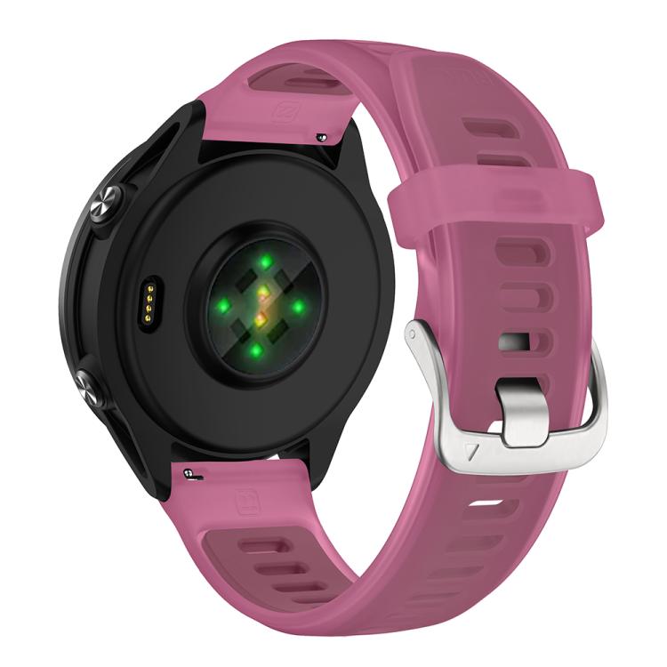 22mm Silver Steel Buckle Translucent Color Silicone Watch Band